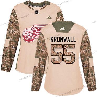 Adidas Frauen Detroit Red Wings #55 Niklas Kronwall Authentisch 2017 Veterans Day Strickerei NHL Trikots – Tarnfarbe