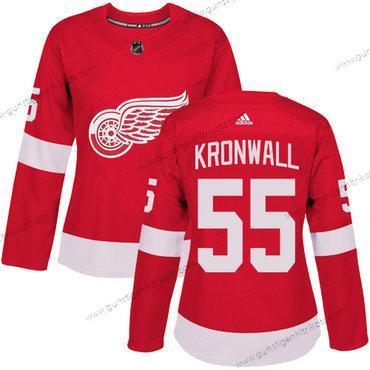 Adidas Frauen Detroit Red Wings #55 Niklas Kronwall Heimtrikots Authentisch Strickerei NHL Trikots – Rot