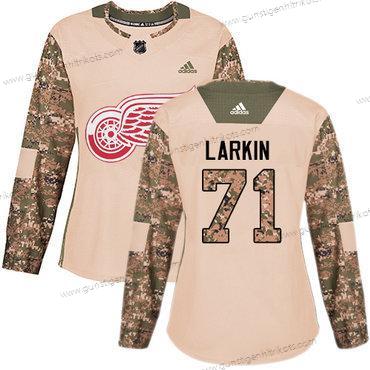 Adidas Frauen Detroit Red Wings #71 Dylan Larkin Authentisch 2017 Veterans Day Strickerei NHL Trikots – Tarnfarbe