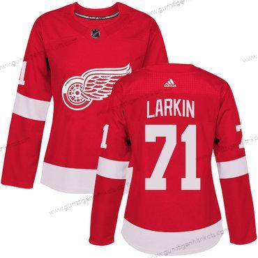 Adidas Frauen Detroit Red Wings #71 Dylan Larkin Heimtrikots Authentisch Strickerei NHL Trikots – Rot