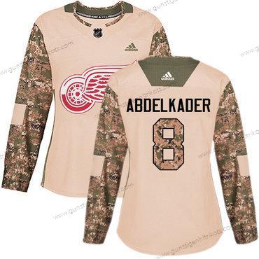 Adidas Frauen Detroit Red Wings #8 Justin Abdelkader Authentisch 2017 Veterans Day Strickerei NHL Trikots – Tarnfarbe