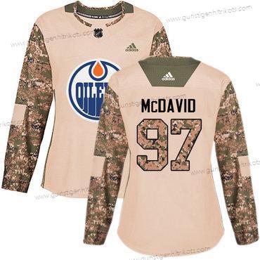 Adidas Frauen Edmonton Oilers #97 Connor Mcdavid Authentisch 2017 Veterans Day Strickerei NHL Trikots – Tarnfarbe