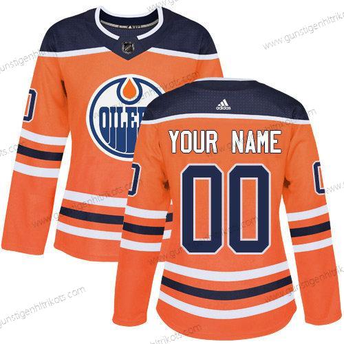 Adidas Frauen Edmonton Oilers Personalisiertes Authentisch Heimtrikots NHL Trikots – Orange