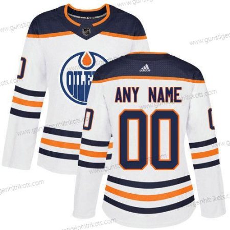 Adidas Frauen Edmonton Oilers Personalisiertes NHL Authentisch Trikots – Weiß