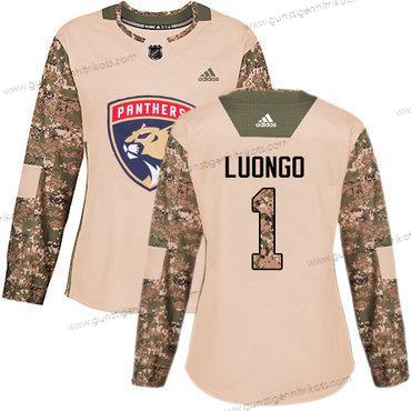 Adidas Frauen Florida Panthers #1 Roberto Luongo Authentisch 2017 Veterans Day Strickerei NHL Trikots – Tarnfarbe