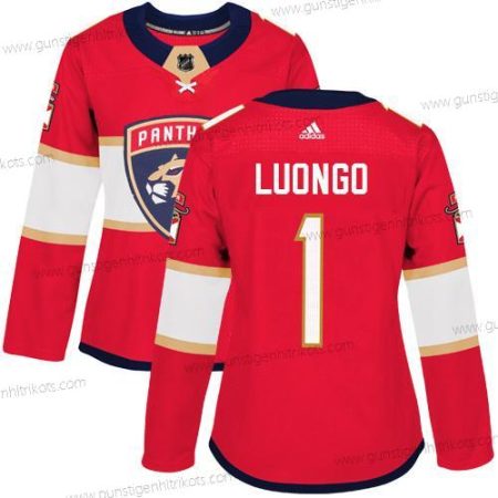 Adidas Frauen Florida Panthers #1 Roberto Luongo Heimtrikots Authentisch Strickerei NHL Trikots – Rot