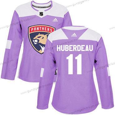 Adidas Frauen Florida Panthers #11 Jonathan Huberdeau Authentisch Bekämpft Krebs Strickerei NHL Trikots – Lila