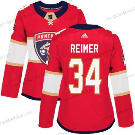 Adidas Frauen Florida Panthers #34 James Reimer Heimtrikots Authentisch Strickerei NHL Trikots – Rot