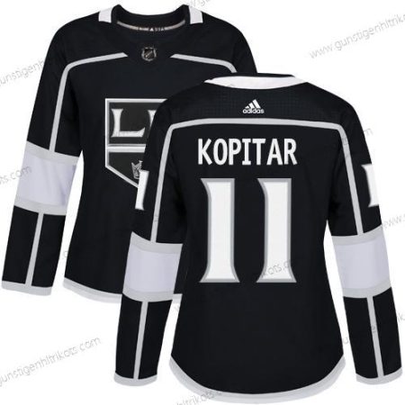 Adidas Frauen Los Angeles Kings #11 Anze Kopitar Heimtrikots Authentisch Strickerei NHL Trikots – Schwarz