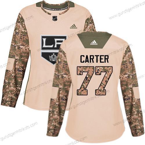 Adidas Frauen Los Angeles Kings #77 Jeff Carter Authentisch 2017 Veterans Day Strickerei NHL Trikots – Tarnfarbe