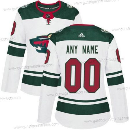 Adidas Frauen Minnesota Wild Personalisiertes NHL Authentisch Trikots – Weiß