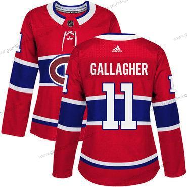 Adidas Frauen Montreal Canadiens #11 Brendan Gallagher Heimtrikots Authentisch Strickerei NHL Trikots – Rot