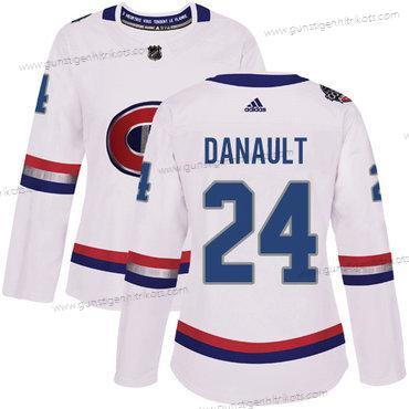 Adidas Frauen Montreal Canadiens #24 Phillip Danault Authentisch 2017 100 Klassisch Strickerei NHL Trikots – Weiß