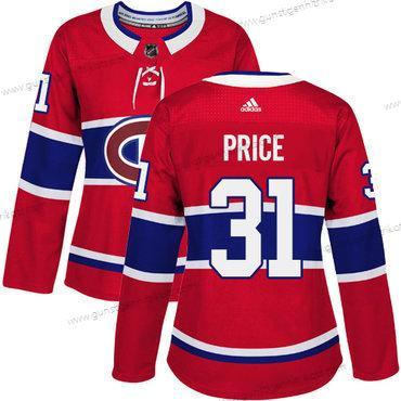 Adidas Frauen Montreal Canadiens #31 Carey Price Heimtrikots Authentisch Strickerei NHL Trikots – Rot