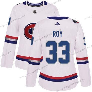 Adidas Frauen Montreal Canadiens #33 Patrick Roy Authentisch 2017 100 Klassisch Strickerei NHL Trikots – Weiß