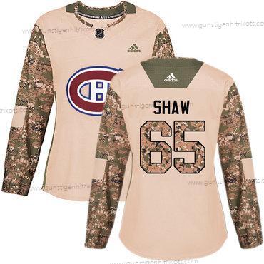 Adidas Frauen Montreal Canadiens #65 Andrew Shaw Authentisch 2017 Veterans Day Strickerei NHL Trikots – Tarnfarbe