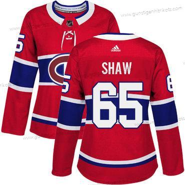 Adidas Frauen Montreal Canadiens #65 Andrew Shaw Heimtrikots Authentisch Strickerei NHL Trikots – Rot