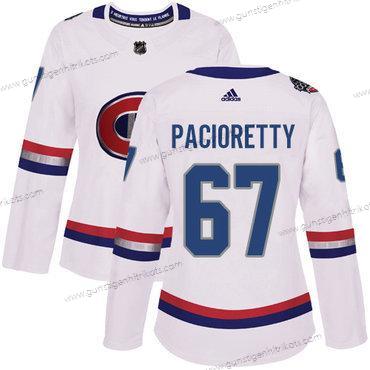 Adidas Frauen Montreal Canadiens #67 Max Pacioretty Authentisch 2017 100 Klassisch Strickerei NHL Trikots – Weiß