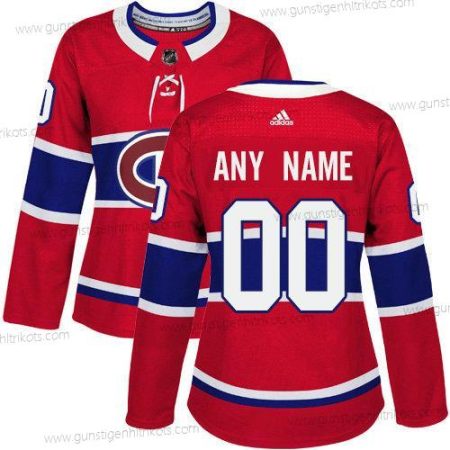 Adidas Frauen Montreal Canadiens Personalisiertes Authentisch Heimtrikots NHL Trikots – Rot