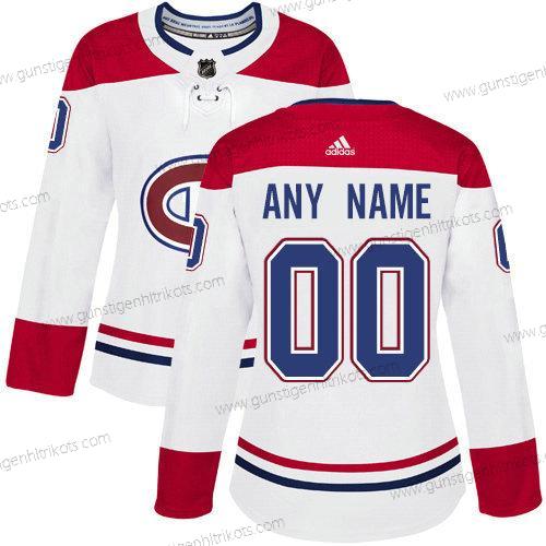 Adidas Frauen Montreal Canadiens Personalisiertes NHL Authentisch Trikots – Weiß