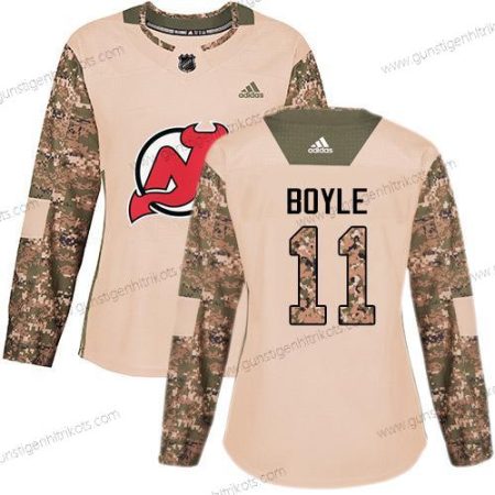 Adidas Frauen New Jersey Devils #11 Brian Boyle Authentisch 2017 Veterans Day Strickerei NHL Trikots – Tarnfarbe