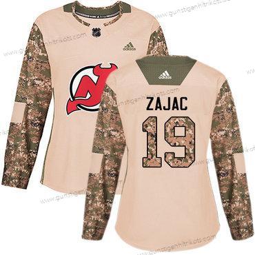 Adidas Frauen New Jersey Devils #19 Travis Zajac Authentisch 2017 Veterans Day Strickerei NHL Trikots – Tarnfarbe