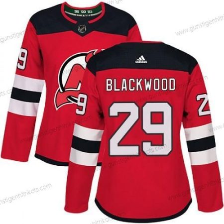 Adidas Frauen New Jersey Devils #29 Mackenzie Schwarzwood Authentisch Mackenzie Wood Heimtrikots Trikots – Rot