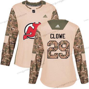 Adidas Frauen New Jersey Devils #29 Ryane Clowe Authentisch 2017 Veterans Day Strickerei NHL Trikots – Tarnfarbe