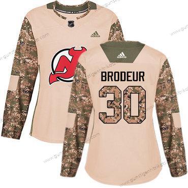 Adidas Frauen New Jersey Devils #30 Martin Brodeur Authentisch 2017 Veterans Day Strickerei NHL Trikots – Tarnfarbe