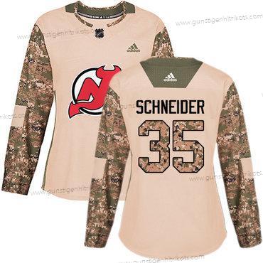 Adidas Frauen New Jersey Devils #35 Cory Schneider Authentisch 2017 Veterans Day Strickerei NHL Trikots – Tarnfarbe