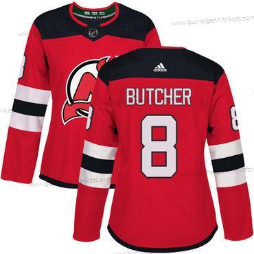 Adidas Frauen New Jersey Devils #8 Will Butcher Heimtrikots Authentisch Strickerei NHL Trikots – Rot