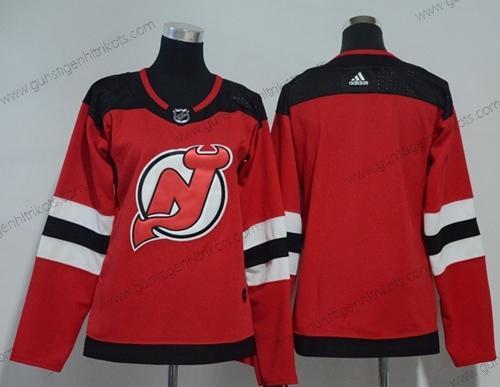 Adidas Frauen New Jersey Devils Leer Heimtrikots Authentisch Strickerei NHL Trikots – Rot