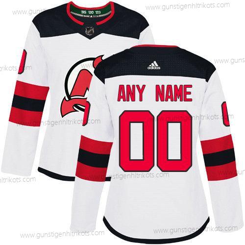 Adidas Frauen New Jersey Devils Personalisiertes NHL Authentisch Trikots – Weiß