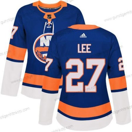 Adidas Frauen New York Islanders #27 Anders Lee Royal Heimtrikots Authentisch Strickerei NHL Trikots – Blau