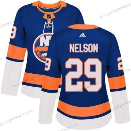 Adidas Frauen New York Islanders #29 Brock Nelson Royal Heimtrikots Authentisch Strickerei NHL Trikots – Blau