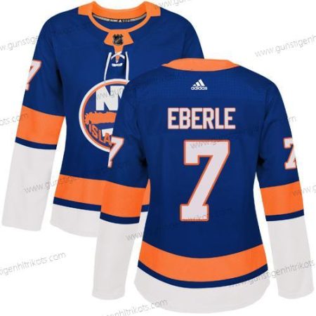 Adidas Frauen New York Islanders #7 Jordan Eberle Royal Heimtrikots Authentisch Strickerei NHL Trikots – Blau