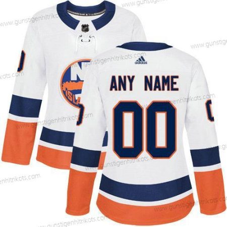 Adidas Frauen New York Islanders Personalisiertes NHL Authentisch Trikots – Weiß