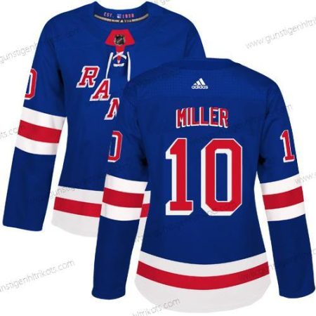 Adidas Frauen New York Rangers #10 J.T. Miller Royal Heimtrikots Authentisch Strickerei NHL Trikots – Blau