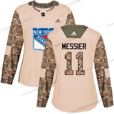 Adidas Frauen New York Rangers #11 Mark Messier Authentisch 2017 Veterans Day Strickerei NHL Trikots – Tarnfarbe