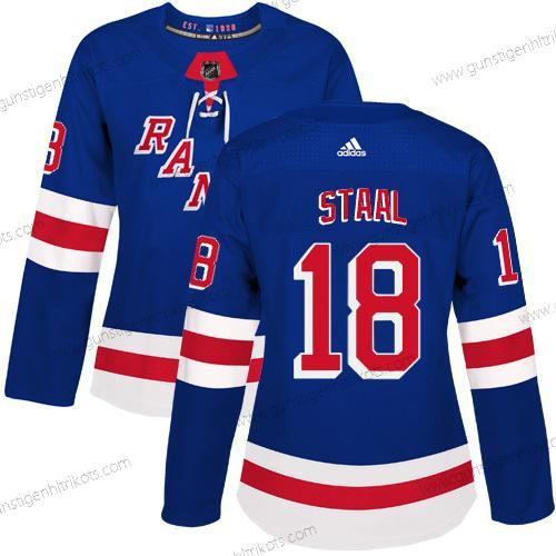 Adidas Frauen New York Rangers #18 Marc Staal Royal Heimtrikots Authentisch Strickerei NHL Trikots – Blau