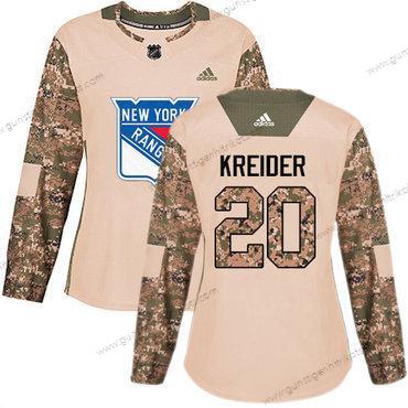 Adidas Frauen New York Rangers #20 Chris Kreider Authentisch 2017 Veterans Day Strickerei NHL Trikots – Tarnfarbe