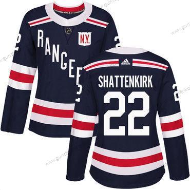 Adidas Frauen New York Rangers #22 Kevin Shattenkirk Authentisch 2018 Winter Klassisch Strickerei NHL Trikots – Marineblau Blau