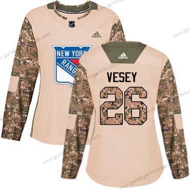 Adidas Frauen New York Rangers #26 Jimmy Vesey Authentisch 2017 Veterans Day Strickerei NHL Trikots – Tarnfarbe