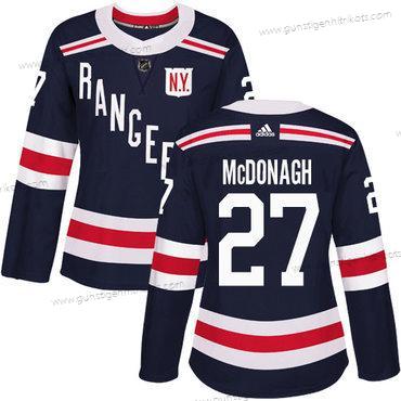 Adidas Frauen New York Rangers #27 Ryan Mcdonagh Authentisch 2018 Winter Klassisch Strickerei NHL Trikots – Marineblau Blau