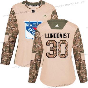 Adidas Frauen New York Rangers #30 Henrik Lundqvist Authentisch 2017 Veterans Day Strickerei NHL Trikots – Tarnfarbe