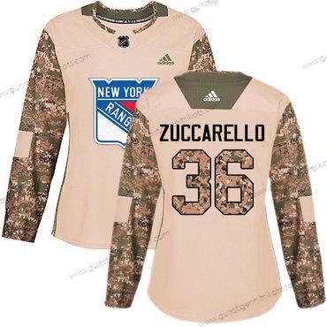 Adidas Frauen New York Rangers #36 Mats Zuccarello Authentisch 2017 Veterans Day Strickerei NHL Trikots – Tarnfarbe