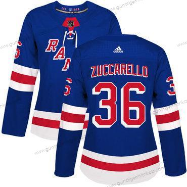 Adidas Frauen New York Rangers #36 Mats Zuccarello Royal Heimtrikots Authentisch Strickerei NHL Trikots – Blau