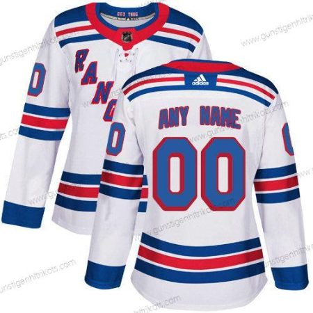 Adidas Frauen New York Rangers Personalisiertes NHL Authentisch Trikots – Weiß