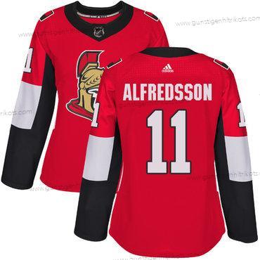 Adidas Frauen Ottawa Senators #11 Daniel Alfredsson Heimtrikots Authentisch Strickerei NHL Trikots – Rot