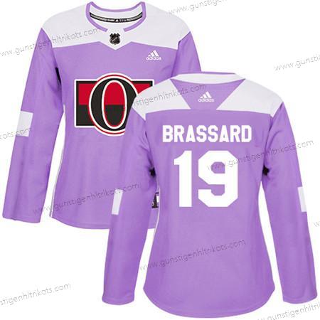 Adidas Frauen Ottawa Senators #19 Derick Brassard Authentisch Bekämpft Krebs Strickerei NHL Trikots – Lila